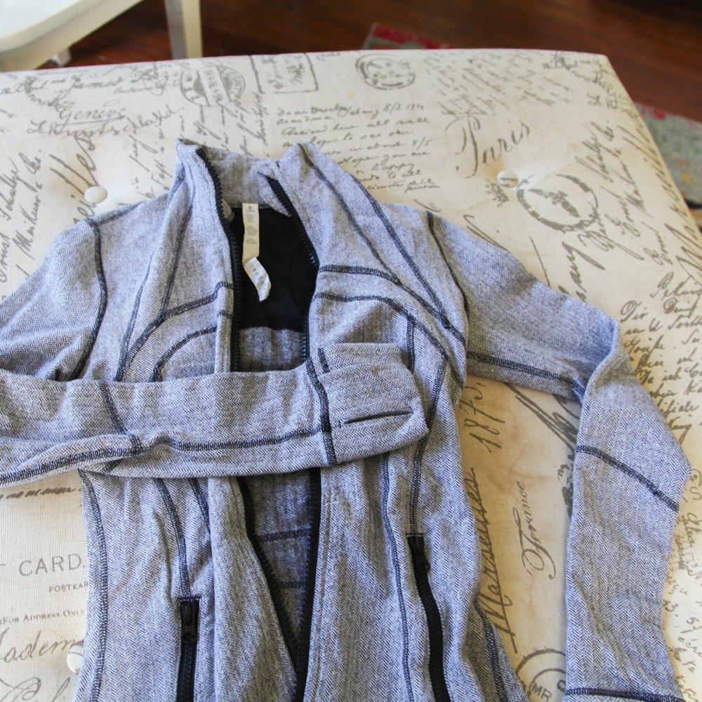 Lululemon Define Jacket Grey Herringbone